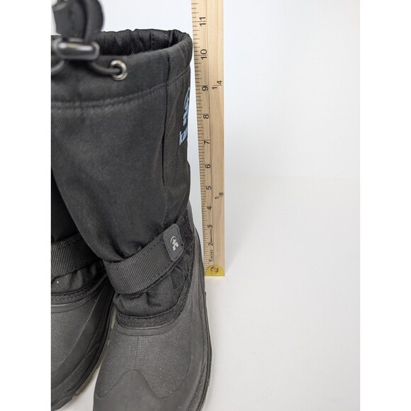 KAMIK Black Insulated Snow Winter Boots Waterproof Kids Size 3 Hook and Loop - Picture 8 of 10